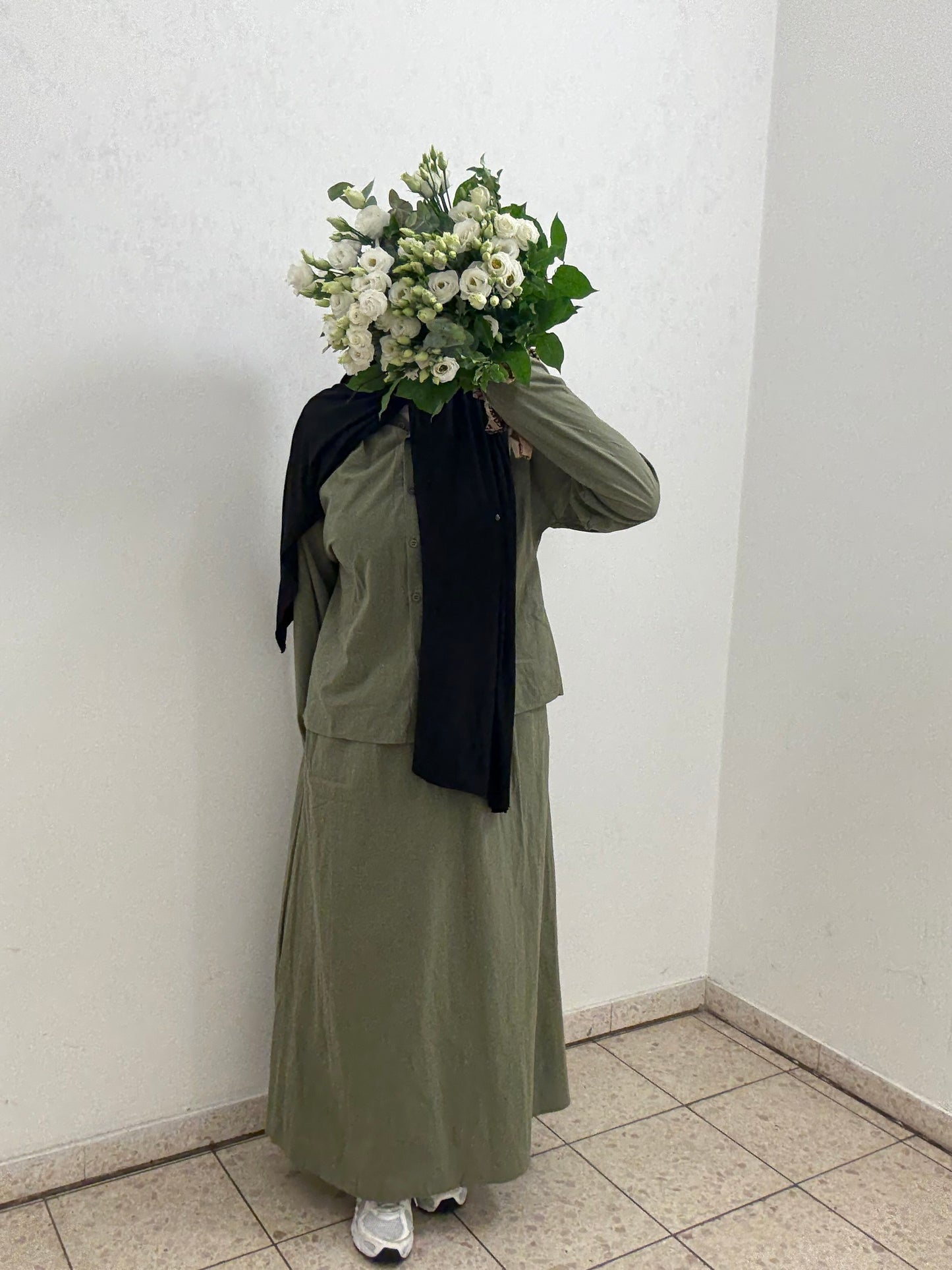 Zahra Rock und Bluse Set in matcha
