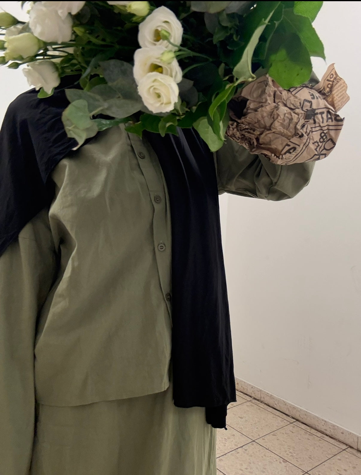 Zahra Rock und Bluse Set in matcha