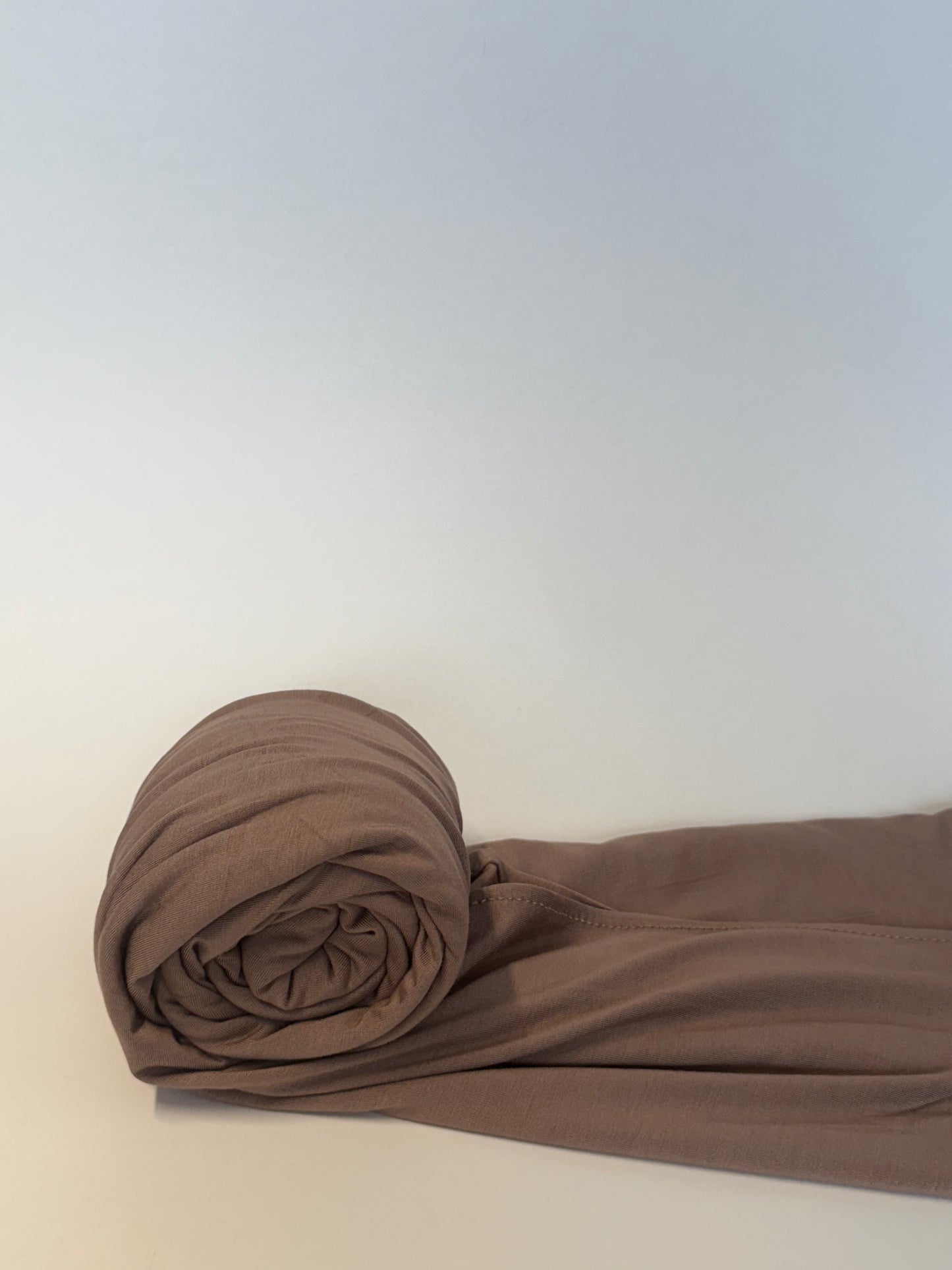 Bambus Jersey Hijab in beige braun