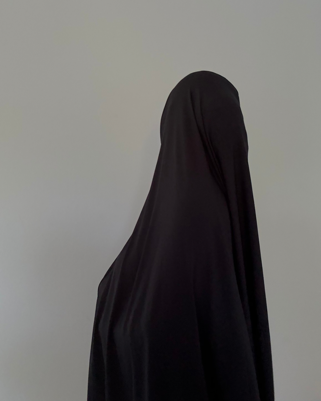 Premium Jersey Khimar in schwarz