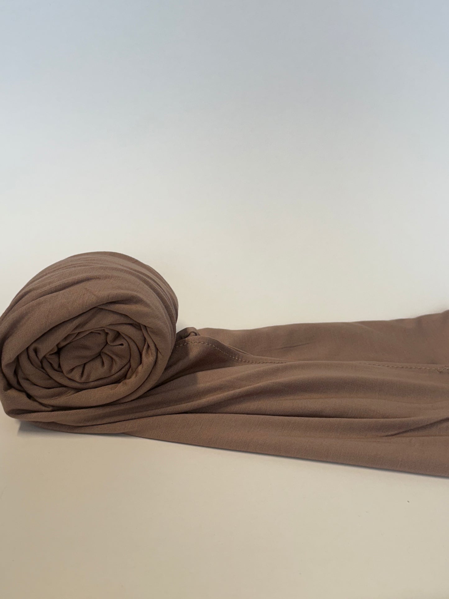 Bambus Jersey Hijab in beige braun