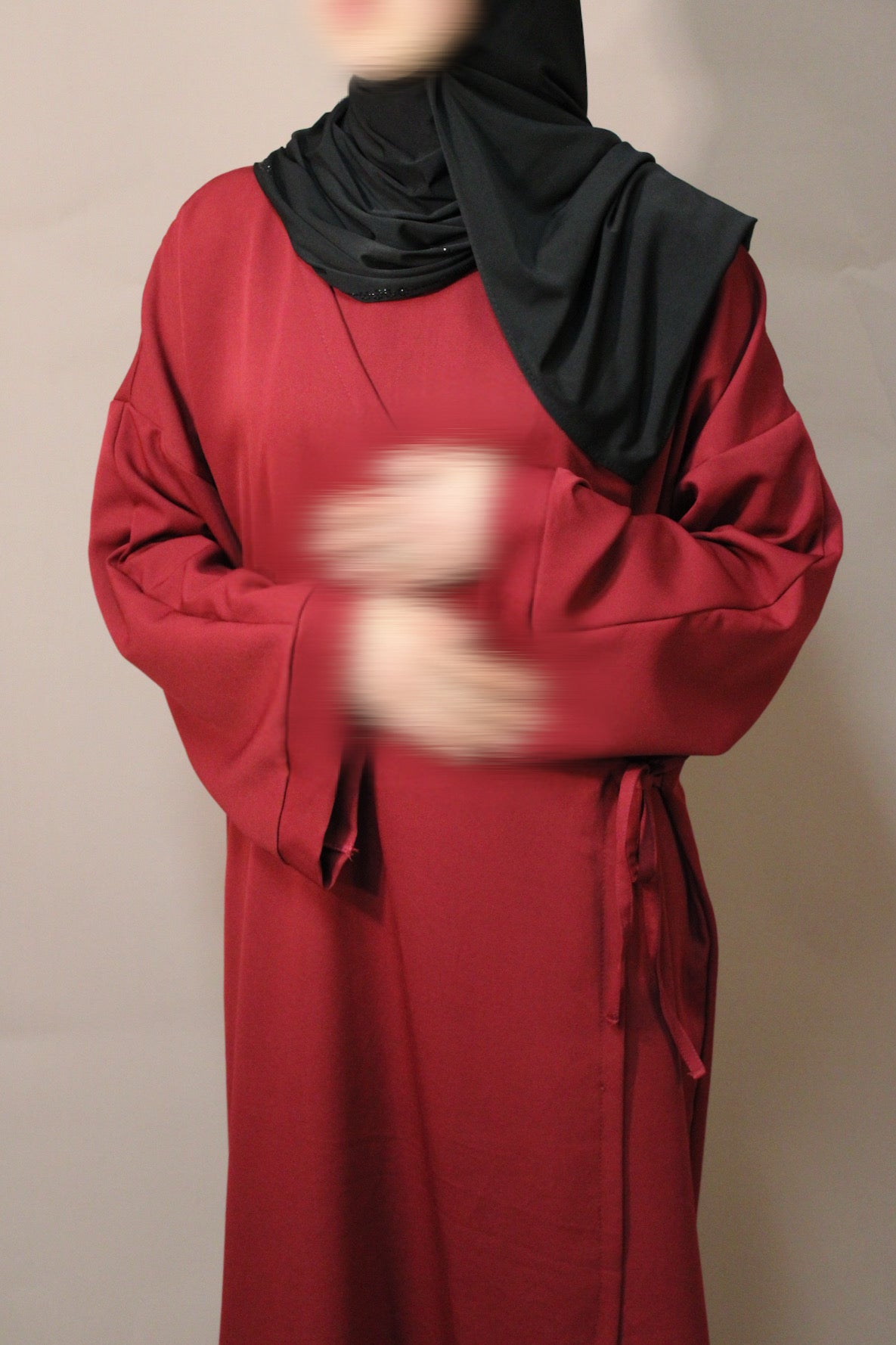 Kimono Abaya in rot, schwarz, light beige, sand and grey blue