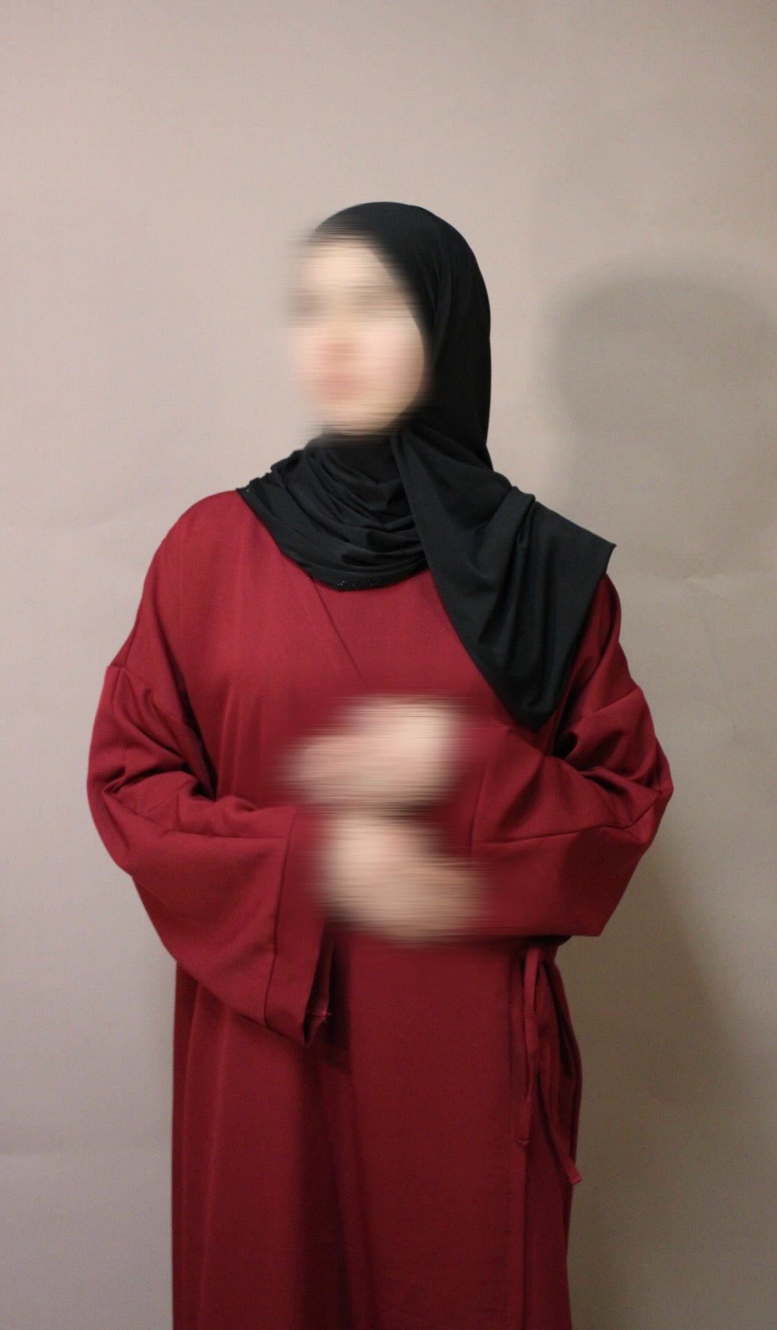 Kimono Abaya in rot, schwarz, light beige, sand and grey blue