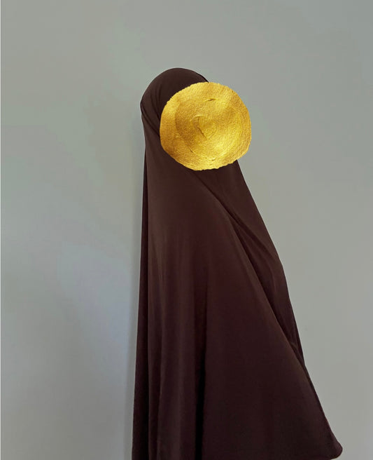 Premium Jersey Khimar in choco braun