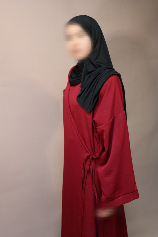Kimono Abaya in rot, schwarz, light beige, sand and grey blue